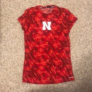 Adidas dry fit University of Nebraska t-shirt